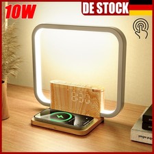 LED Wake UP Light Wecker 10W Kabelloses Ladegerät Alarmwecker Lichtwecker Touch