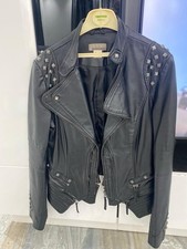 Damen Lederjacke Mandarin Gr