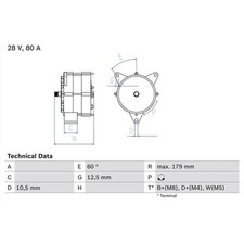 Bosch Lichtmaschine für Mercedes Benz T2 / LN1 809 D 811 D 814 D
