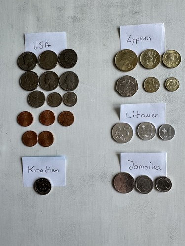 Münzsammlung aus aller welt - aus,