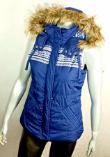 LAURA TORELLI DAMEN STEPPWESTE KAPUZE DESIGNER FELL JACKE WINTER MODERN XS 34