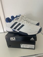 Adidas Barricade Club Tennis Indoor Schuhe Gr. US 11, 45 1/3 Weiß/Blau Herren