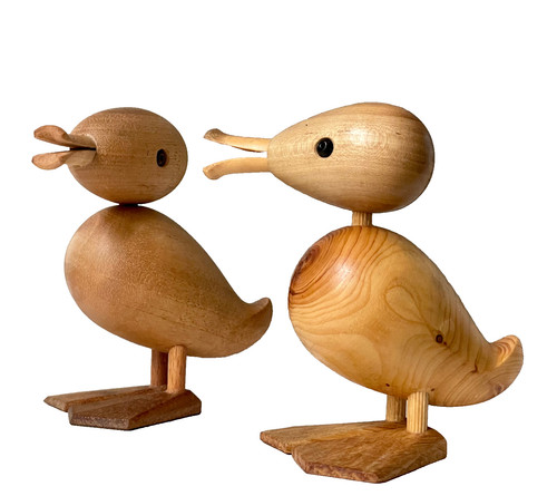 Paar enten holzfigur - enten, mid
