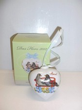 Hutschenreuther Jahresherz Porzellan 2012 " Amsel "