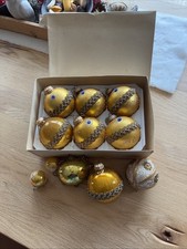11 Alte Christbaum Kugel Kugeln Konvolut Glas Dachbodenfund Antik Sammler Rar 