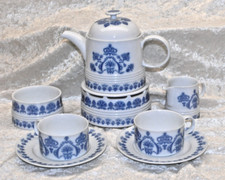 Melitta weiß blau Motiv