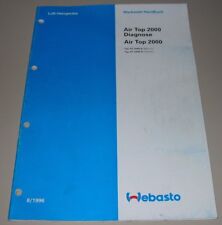 Werkstatthandbuch Webasto Air Top Diagnose / AT 2000 B Benzin + D Diesel 8/1996!