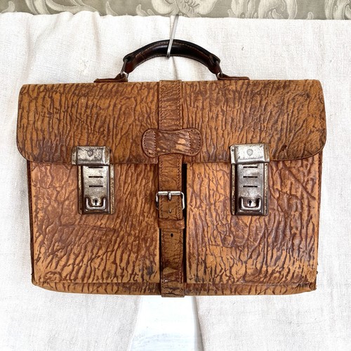 Antike leder schultasche - antike,
