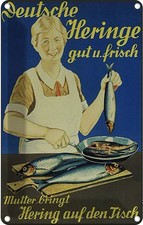 Blechschild 18x12 cm Fisch