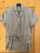 Schönes Jäckchen Bolero Weste Jacke Kurzarm Gr M L 40 Beige Edel Stretch -NEU!