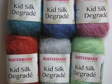50 g Kid Silk Degradé - Austermann - 70% Mohair, 30% Seide, Lacegarn