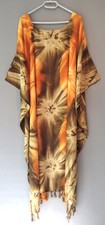 Kaftan Maxi Kleid BRAUN GRAU