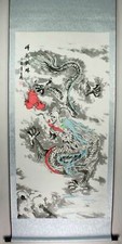 Chinesisches rollbild drache - chinesisches,