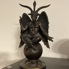 Antik Look Baphomet Figur mit Flügel & Ziegenkopf