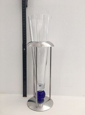 Designer Vase Chrom Blau 2-teilig 