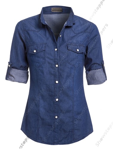 Neu damen jeanshemd klassische - damen,