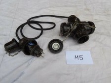 1x Dreier Stecker Bakelit mit Kabel 10A/16A 250 Volt ex BW Bundeswehr (M5)
