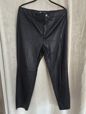 Kunstlederhose,  schwarz, Gr