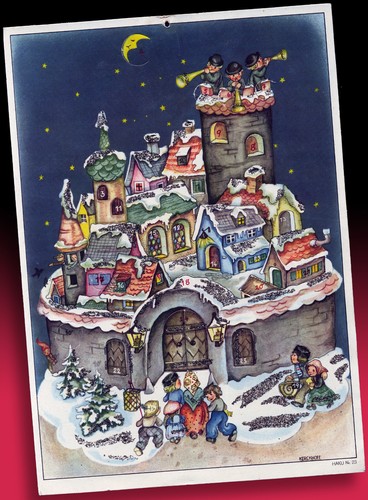 Alter adventskalender 1950er - adventskalender,