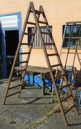 Alte holzleiter bockleiter - alte,