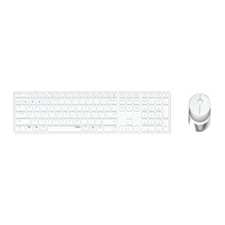 Rapoo 9850M Deskset Dual Wireless Keyboard Mouse 1.600 DPI Aluminium White DE