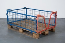 3x Gitterbox Gitter-Aufsatzrahmen 120x80x40 cm Stapelbar Palettenaufsatz Metall