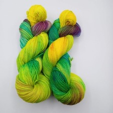 (9,90€/100 g) Sockenwolle 4 fach handgefärbt Färbung Polar Light 8 Creativ Ecke