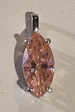 Zirkon Anhänger Navette -