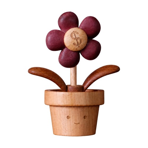 Kleine holz blumentopf figur - kleine, holz-blumentopf-figur