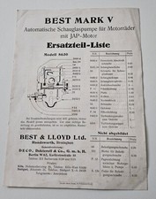 Best Mark V u.III Automatische Schauglaspumpe für Jap Motorräder Original Prospe