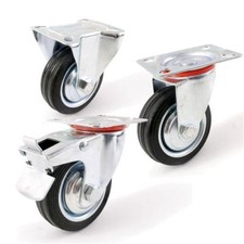 Transportrollen Bockrollen Lenkrollen mit Bremse 75 100 125 160 200 mm