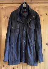 Vintage 80er Jahre Trapper Herren weiche Lederjacke Gr.58 Braun