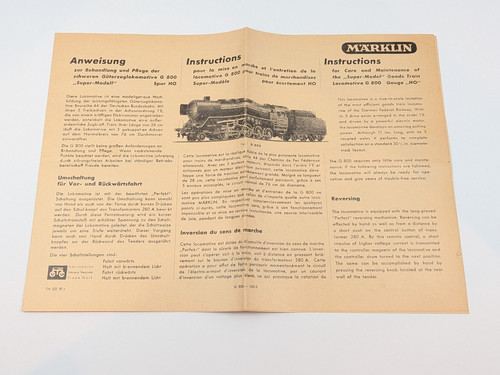 Märklin 800 anleitung - märklin, tn