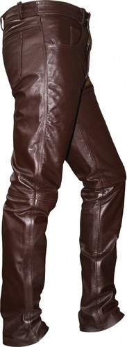 Lederhose lederjeans braun - lederhose,,