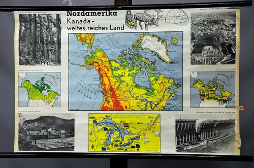 Schulwandkarte vintage poster - schulwandkarte,