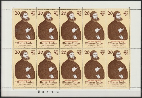 Ddr 1982 kleinbogen martin - ddr, "martin