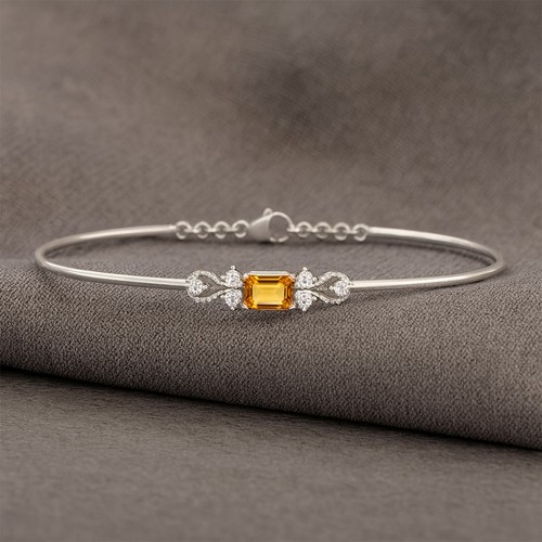 Zitrin citrin diamantarmband - zitrin-citrin,