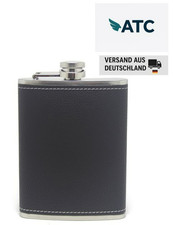 Edelstahl Leder Flachmann