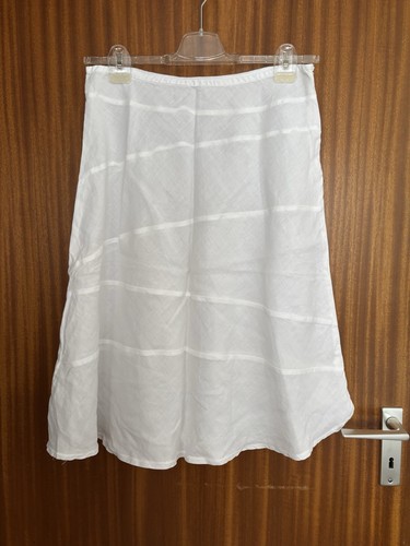 Rock leinen weiß 38 40 - weiß, xl