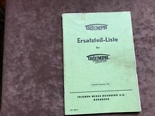 Ersatzteilliste Triumph Knirps  Dezember  1953 Original