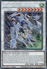 YuGiOh Kristallflügel-Synchrodrache (V.3) RA02-DE029 Secret Rare Deutsch Neu 1st