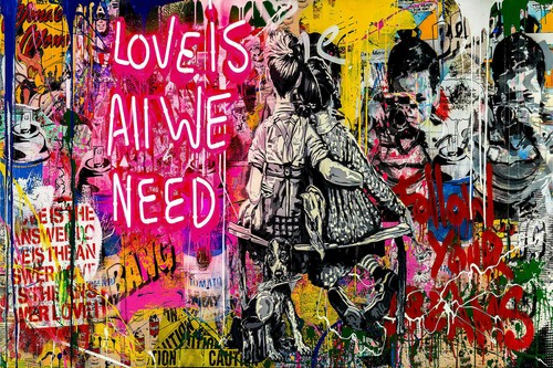 Pop art love all - is,