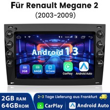 Carplay Android GPS NAV BT SWC WIFI DAB+ Autoradio Für Renault Megane 2 02-2009