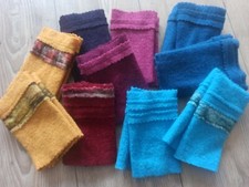 Handstulpen-Armstulpen-Walkstoff-Pulswärmer-fingerlose-Handschuhe-Wolle-Handmade