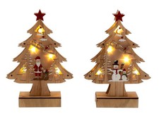 LED Holz Weihnachtsbaum 23cm