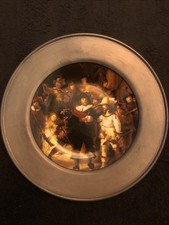 Sammelteller mit Zinnrand von