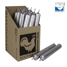 Silver Stick Candles 180x22mm