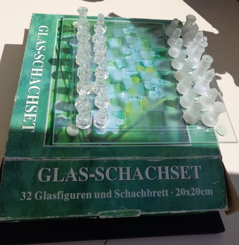 Schach glas schachset - schach,
