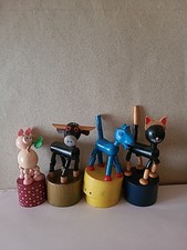 Wackelfigur Wackeltier Druckfigur Holz Und Andere im Konvolut 8 stk.