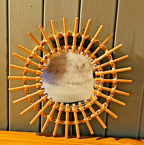 Vintage boho rattan sunburst - boho,